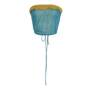 TG BOTANICAL Tree Layered Cotton-blend Bandeau Top - S - Blue